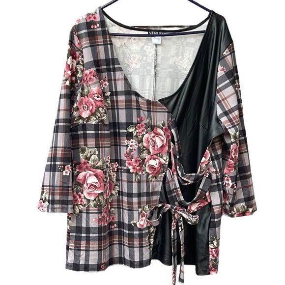 Venus size 3X scoop neck 3/4 length sleeves great details. - Picture 2 of 6